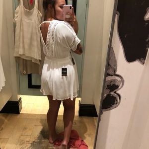 Forever 21 Romper White with Lace